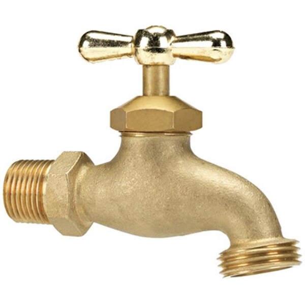 Homewerks Brass Fittings, VHBCONC3B 0.50 in. Brass Heavy Duty Threaded Hose Bibb 798108 - main